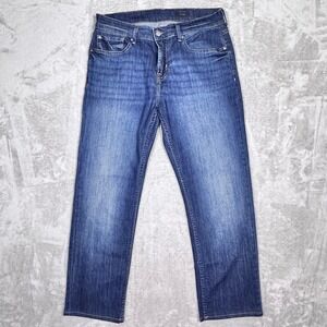 7FAMK Slimmy Ironwood Jeans Men's 33x28 Japanese Denim Minimalist‎